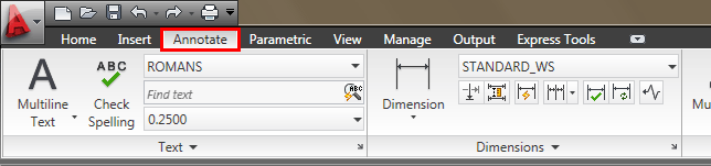 Annotate Ribbon