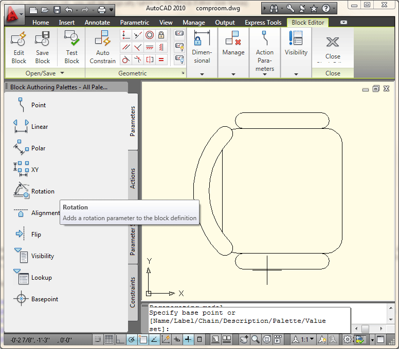 AutoCAD Block Editor - Click for larger