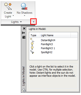 Lights in Model