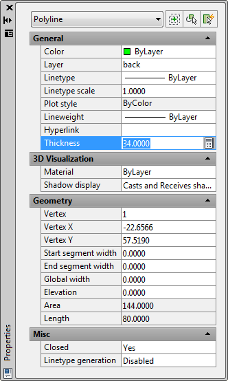 Modify Polyline (Properties) Dialog Box