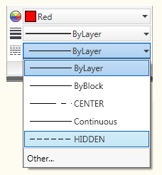Linetype Menu